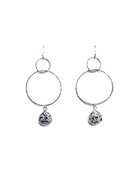 Load image into Gallery viewer, Double Hoop Earrings w/ Charm
