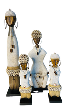 Load image into Gallery viewer, White and Gold Beaded Namji Doll
