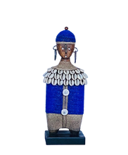 Load image into Gallery viewer, Indigo Beaded Namji Doll (select size for price)
