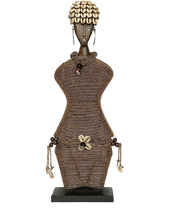 Load image into Gallery viewer, Gold Beaded Namji Doll (select size for price)
